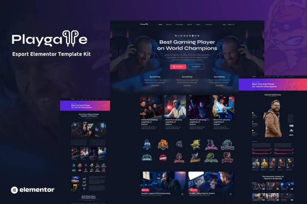 Playgame – Esports Elementor Template