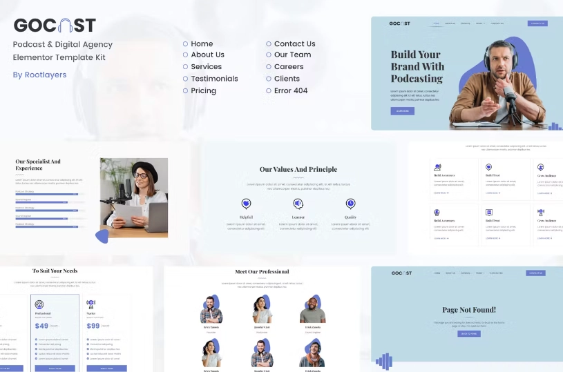 Gocast – Podcast & Digital Agency Template
