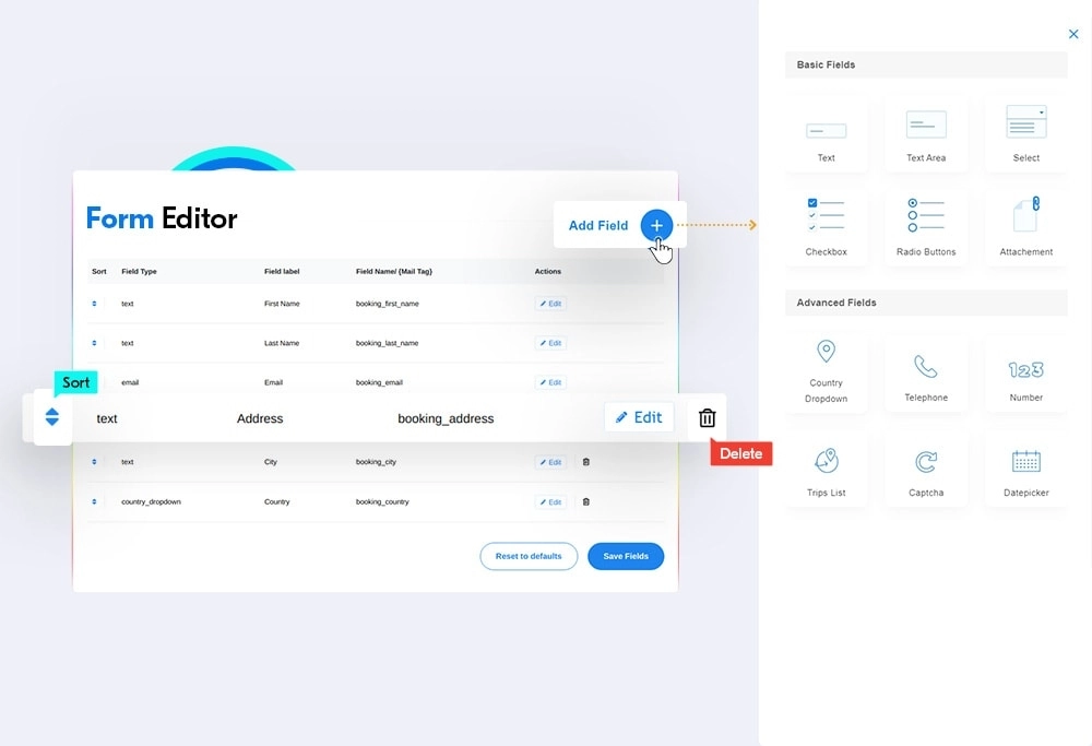 WP Travel Engine – Form Editor