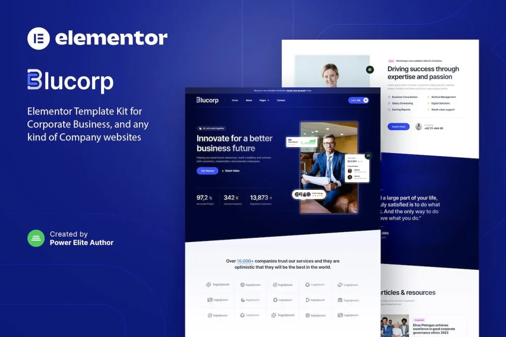 Blucorp – Corporate Business Elementor Template