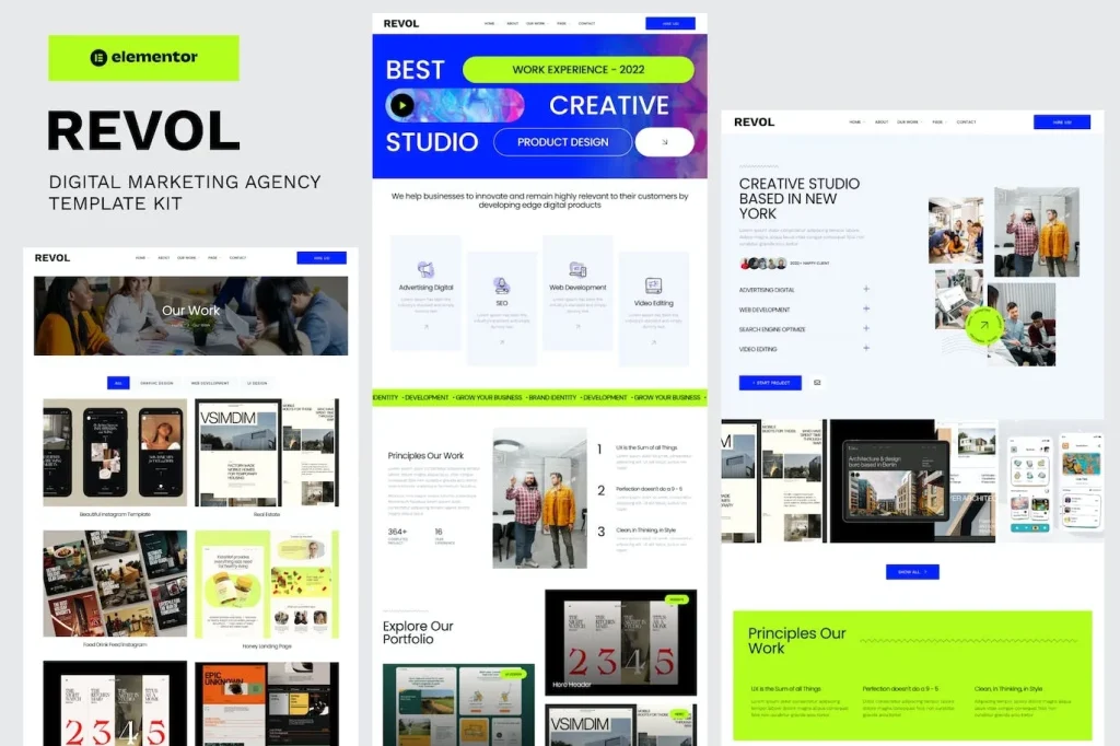 Revol – Digital Marketing Agency Elementor Template