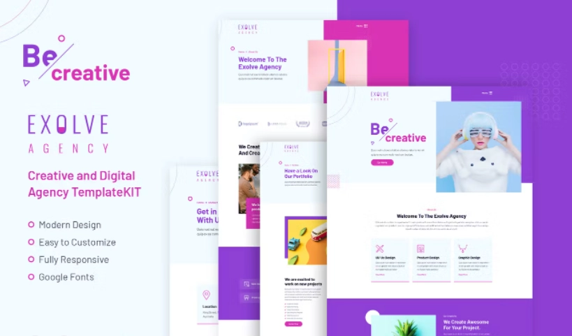 Exolve | Creative Portfolio Elementor Template