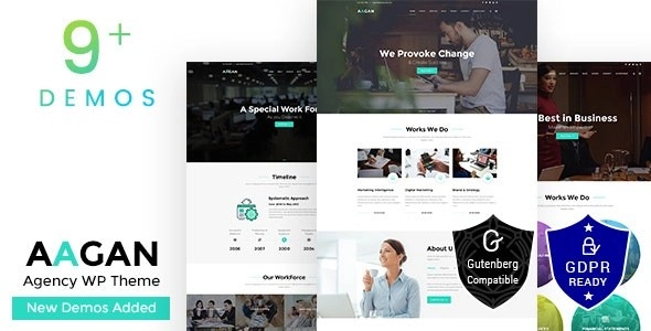 Aagan – Agency Startup WordPress Theme