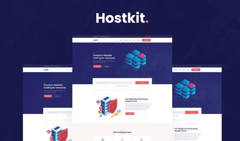 Hostkit – Hosting Services Elementor Template