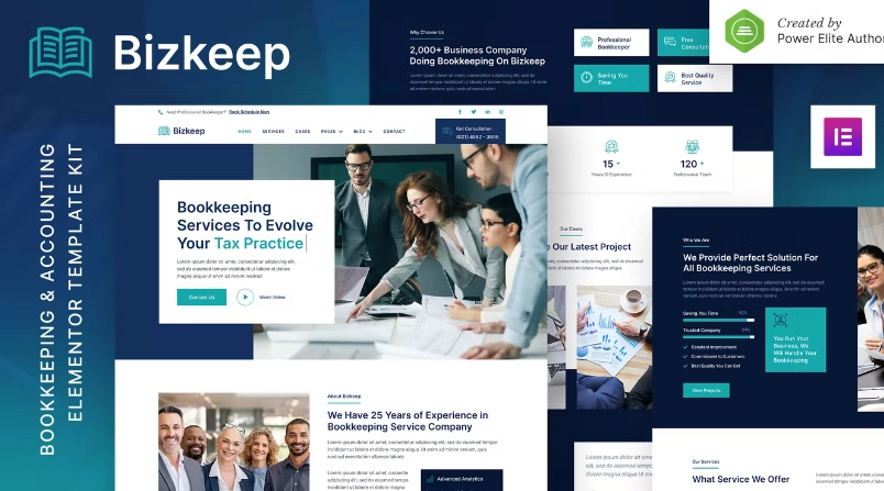 Bizkeep – Bookkeeping & Accounting Service Elementor Template