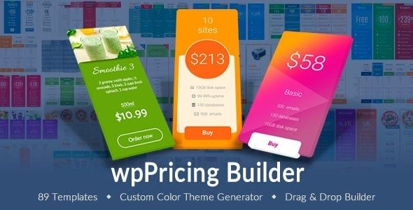 wpPricing Builder – WordPress Builder for Responsive Pricing Tables