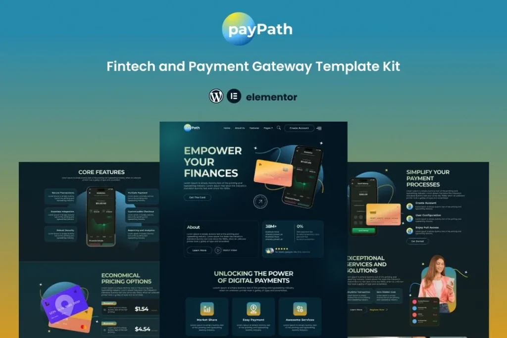 PayPath – Online Payment Gateway Elementor Template