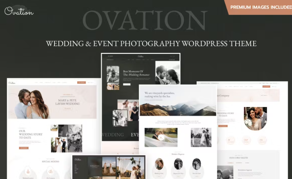 Ovation – Wedding & Event Photography WordPress ThEME