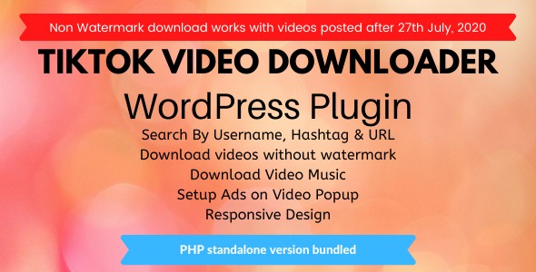 TikTok Video Downloader without Watermark – WordPress Plugin | WordPress