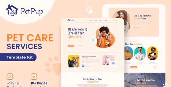 PetPup Pet Care Elementor Template Kit