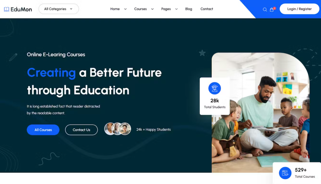 Edumoon – Education LMS WordPress Theme