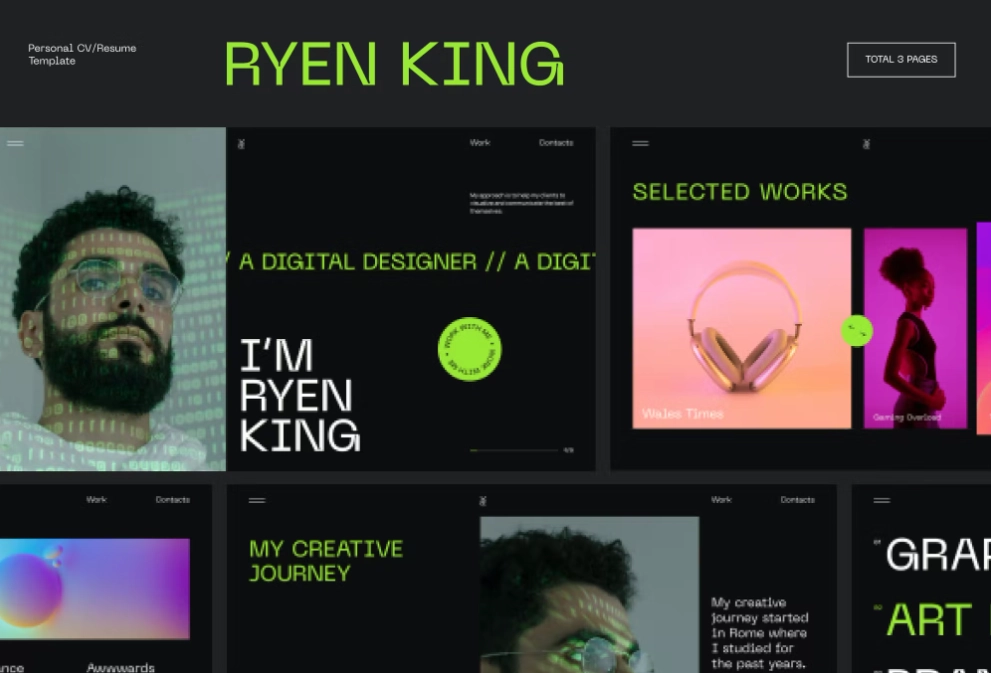 Ryen King – Personal CV/Resume WordPress Theme