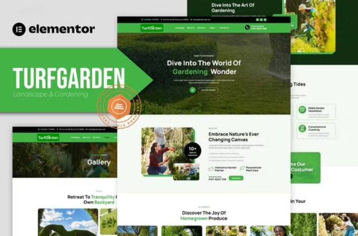 Turfgarden – Landscape & Gardening Elementor Template