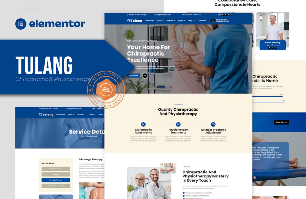 Tulang – Chiropractic & Physiotherapy Elementor Pro Template