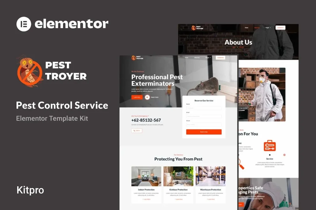 Pestroyer – Pest Control Service Elementor Template