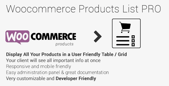 Woocommerce Products List