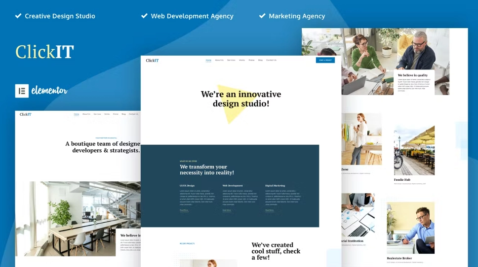 ClickIT – Creative Digital Agency Elementor Template