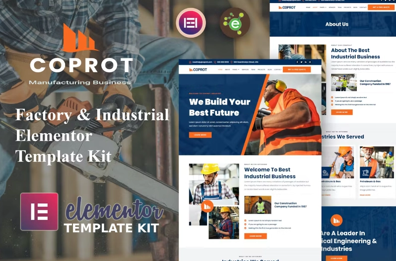 Coprot – Factory & Industrial Elementor Template