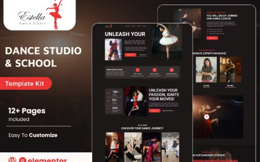 Estella – Dance School & Studio Elementor Template
