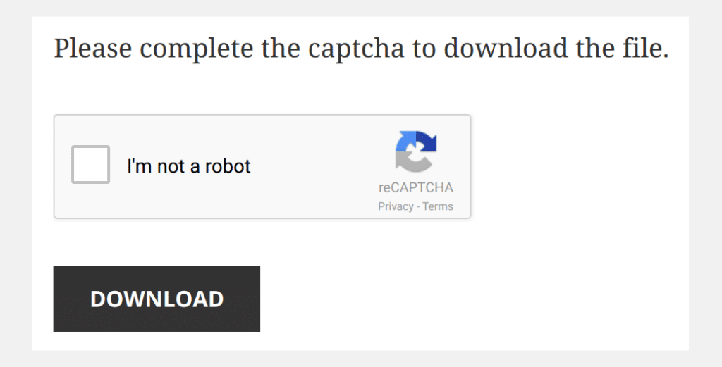 Download Monitor Captcha Addon