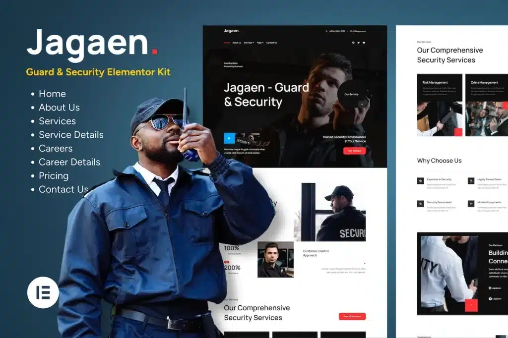 Jagaen – Guard & Security Service Template Kits