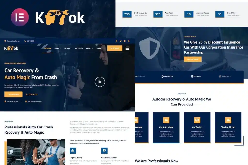 Ketok – Auto Detailing & Repair Business Elementor Pro Template Kit