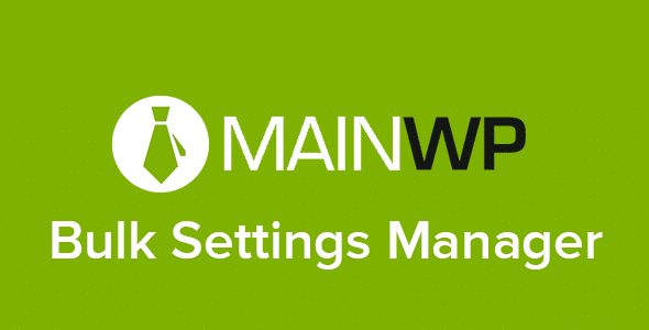 MainWP Bulk Settings Manager Extension