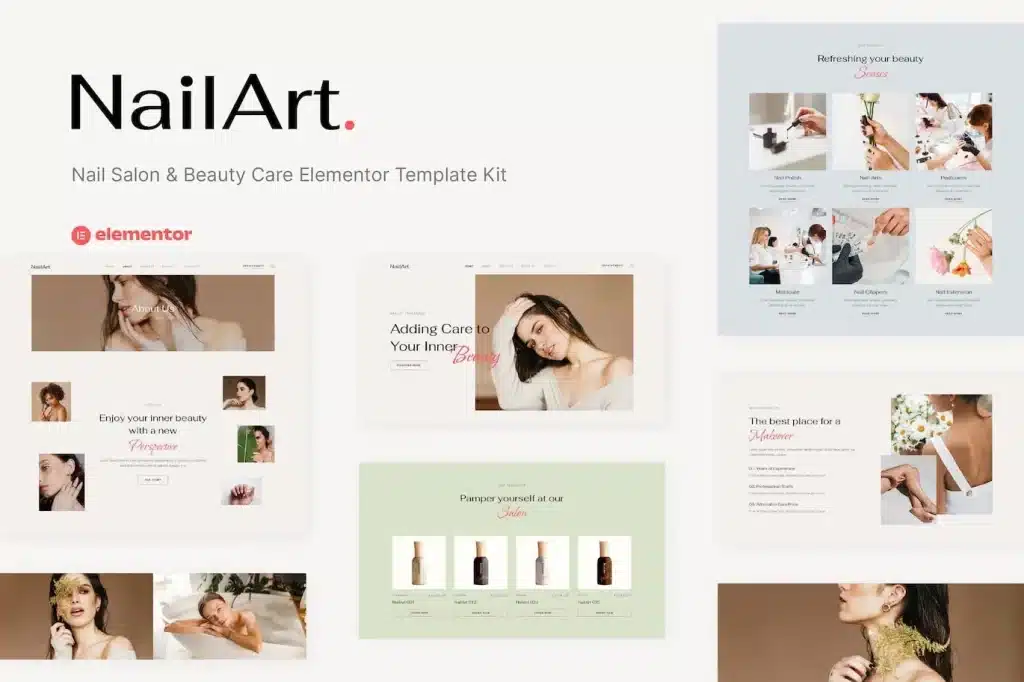 Nailart – Nail Salon & Beauty Care Elementor Template Kit