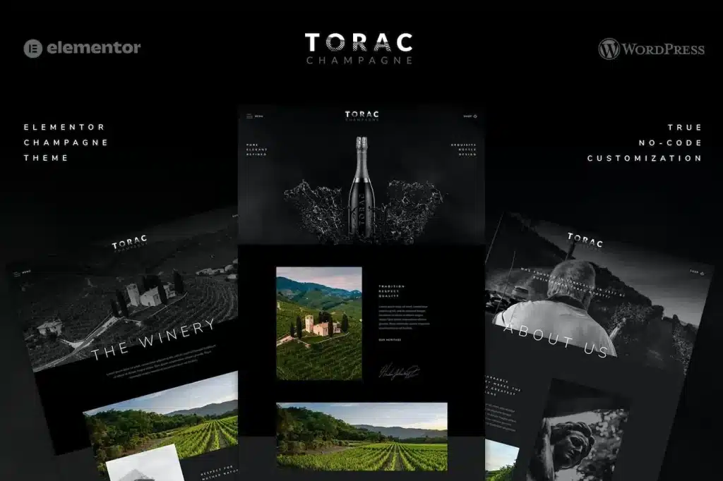 Torac – Champagne Elementor Template Kit