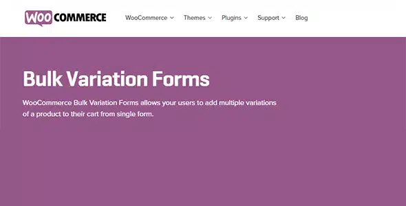 WooCommerce Bulk Variation Forms
