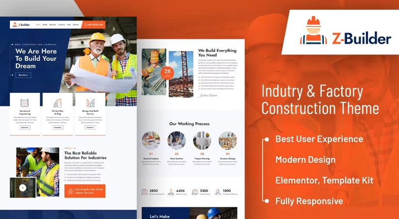 Z-Builder – Construction Elementor Template