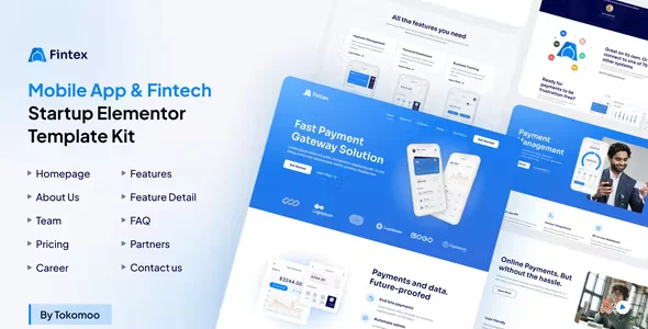 Fintex App Fintech Elementor Template Kit