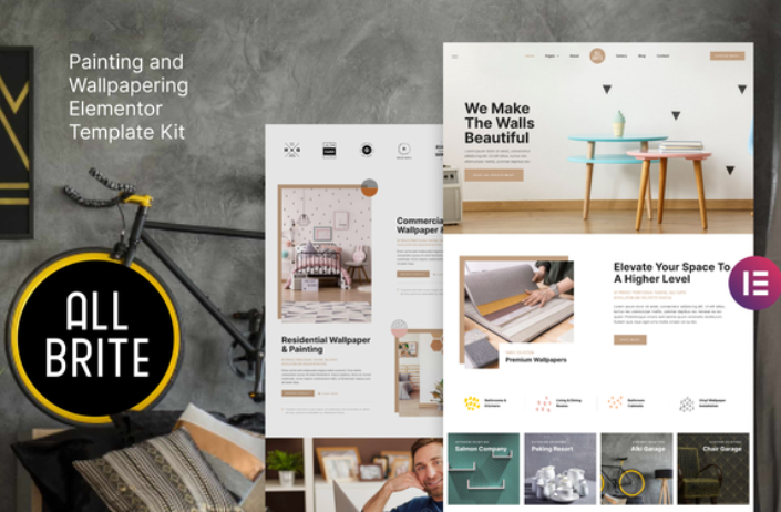 Allbrite – Painting & Wallpapering Elementor Template