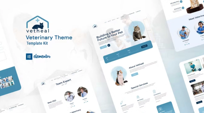 Vetheal – Veterinary Clinic Elementor Template