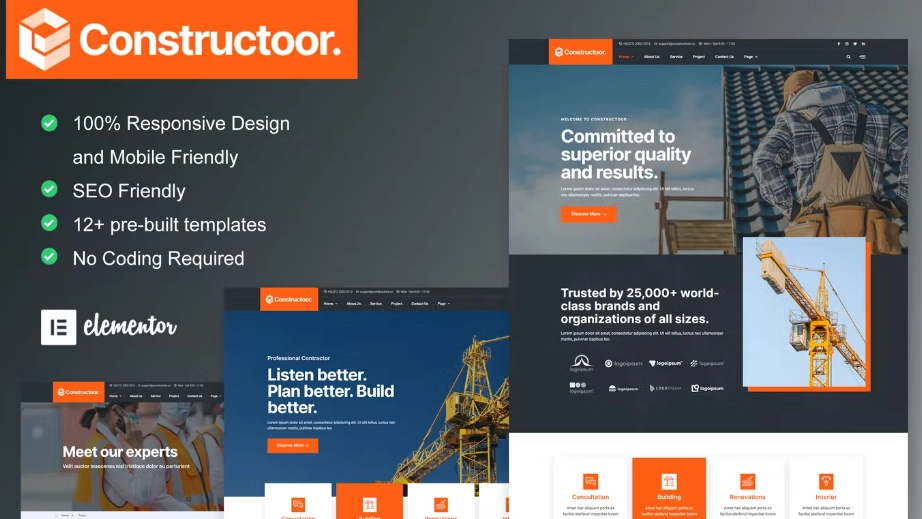 Constructoor – Construction & Building Elementor Template