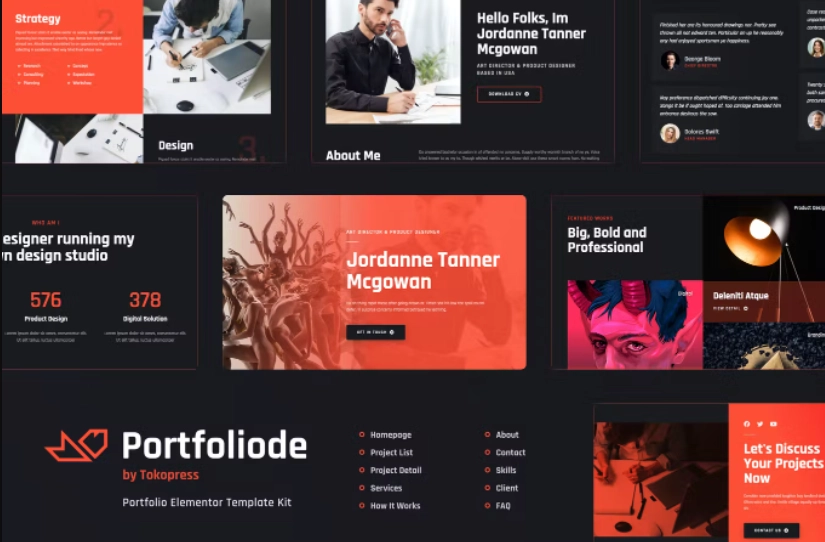 Portfoliode | Personal CV/Resume & Portfolio Elementor Template