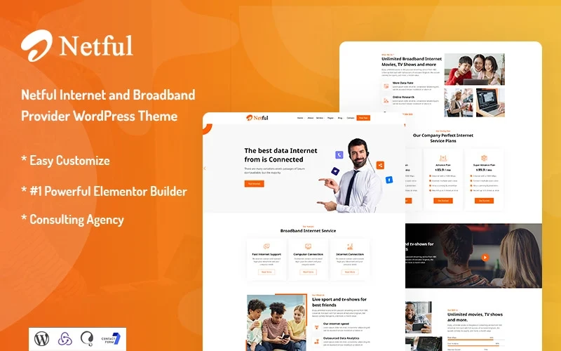 Netful – Internet and Broadband Provider WordPress Theme