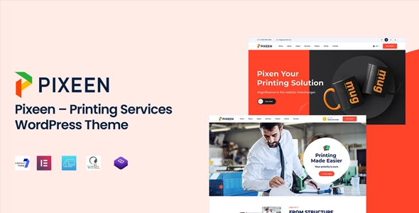 Pixeen – Printing Services Company WordPress Theme + RTL