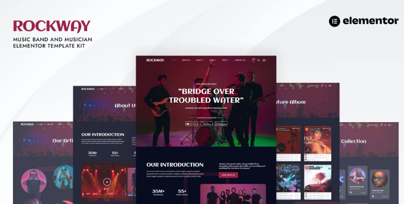 Rockway – Music Band & Musician Elementor Template