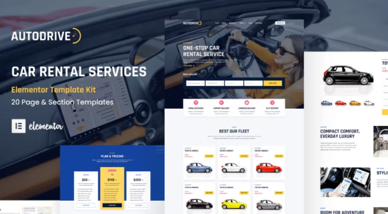 Autodrive – Car Rental & Dealer Elementor Template