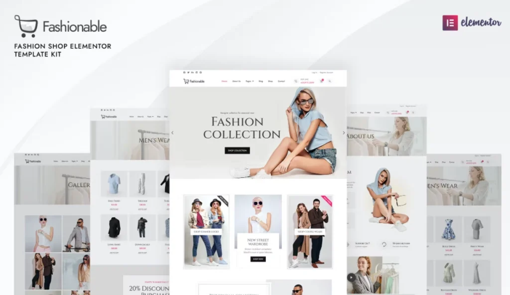 Fashionable – Fashion Shop Elementor Template