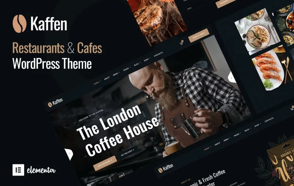 Kaffen – Restaurant & Coffee Shop WordPress Theme
