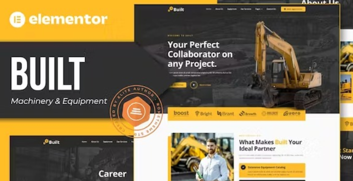 Built – Machinery & Equipment Rentals Elementor Pro Template