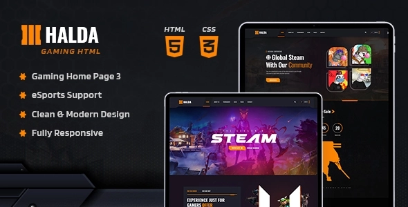 Halda – eSports and Gaming WordPress Theme