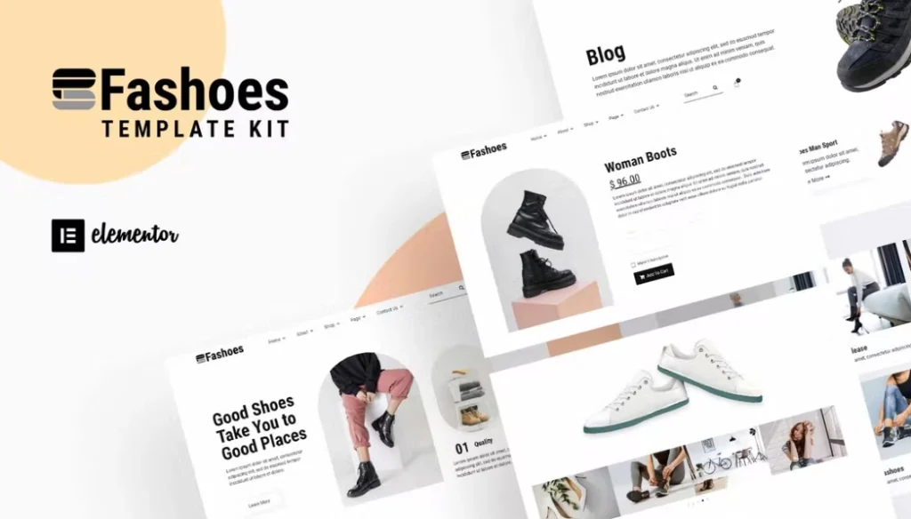 Fashoes – Minimal Fashion Store Elementor Template
