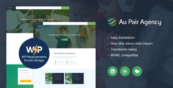 Au Pair Agency – Babysitting & Nanny Theme