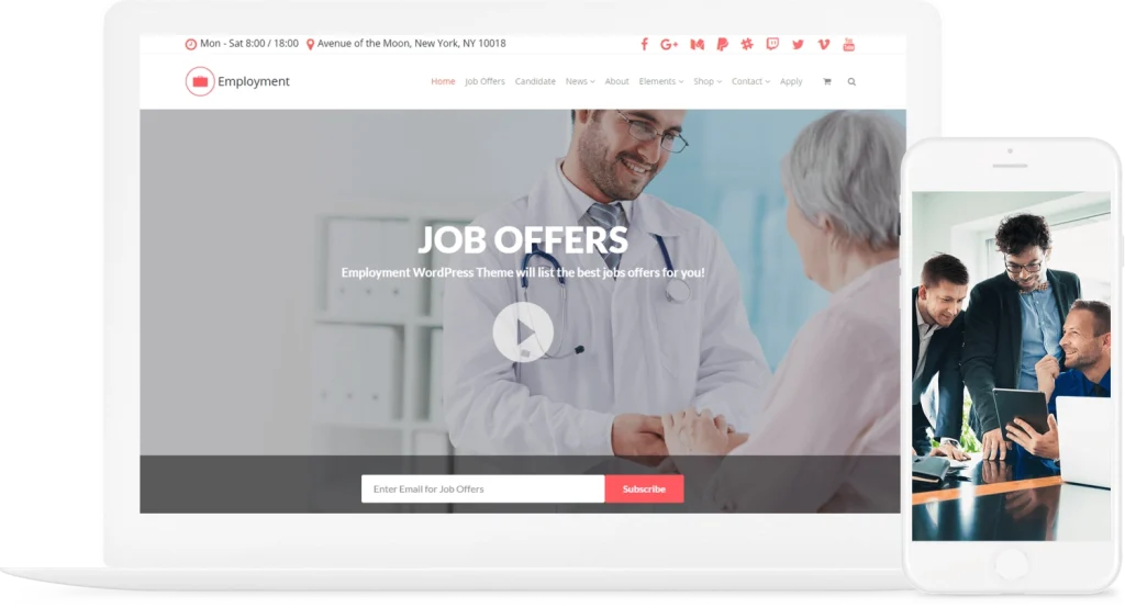 VisualModo – Employment WordPress Theme