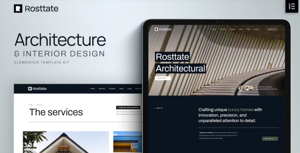 Rosttate – Architecture & Interior Design Elementor Template