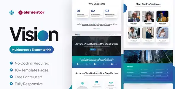 Vision Multipurpose Elementor Template Kit