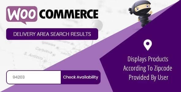 Woocommerce Delivery Area Search Results